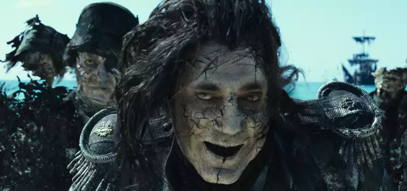 Did they make Javier Bardem look like he was underwater with "Dead men don't tell stories-