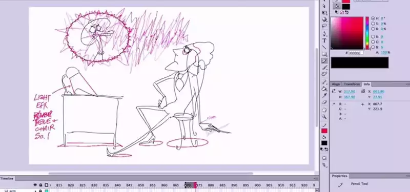 Watch John Dilworth, the creator of "The Courage of a Cowardly Dog," animate his new film