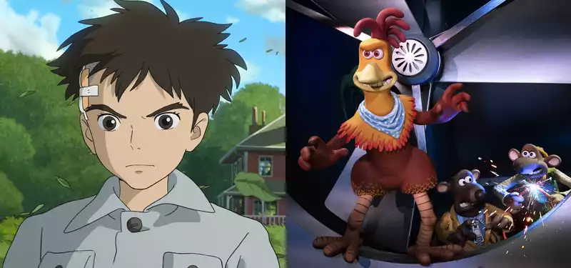 The animation is a movie that opens in 2023 - Boy and Heron, - and close - Chicken Run: Dawn of the Nugget.