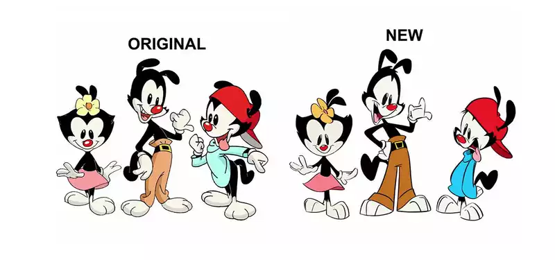 How did the creators of Hulu's "Animaniacs" reboot subtly update the look of the series?